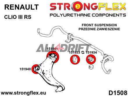 151940A: Front control arm - front bush SPORT