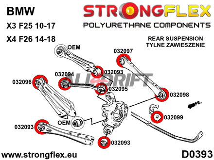 032098A: Rear control arm - outer bush SPORT
