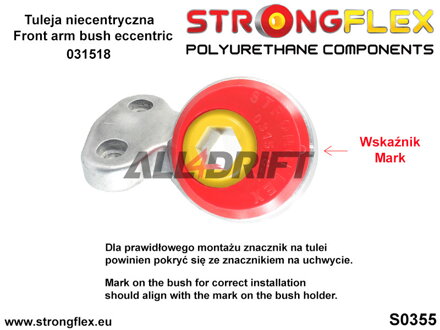 031518A: Front lower arm bush 66mm - excentric SPORT