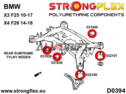 036104B: Rear subframe bush kit - BMW II (10-17) F25