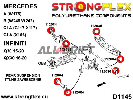 112086A: Rear anti roll bar bush SPORT