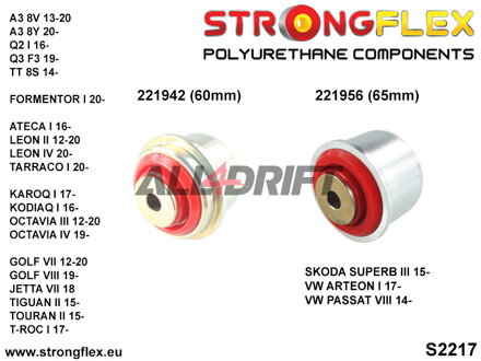 226227A: Rear suspension bush kit SPORT