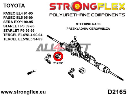 212031A: Steering rack bush SPORT