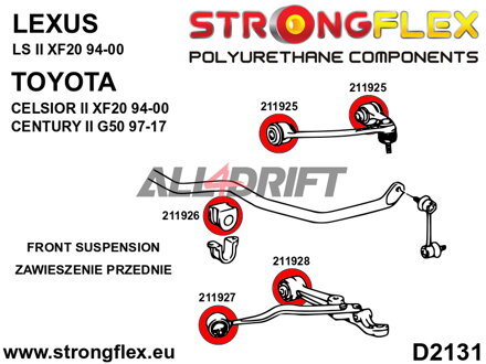 211927B: Front lower radius arm to chassis bush