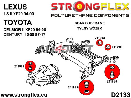 211936A: Rear crossmember – rear bush SPORT