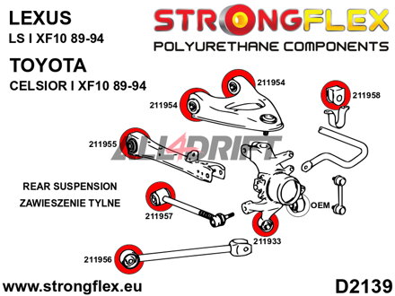 216257A: Full suspension bush kit SPORT