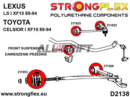 211953A: Front radius arm bush SPORT