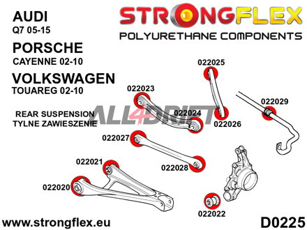 026258A: Full suspension polyurethane bush kit SPORT