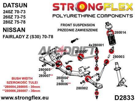 280005B: Steering rack bush
