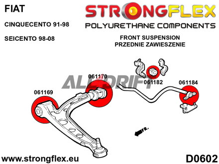 061170A: Front wishbone - rear bush SPORT