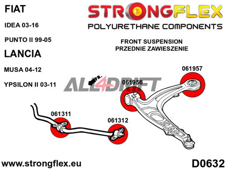 066079B: Front suspension bush kit