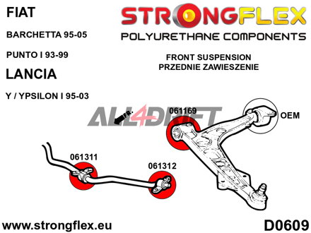 066080A: Front suspension bush kit SPORT