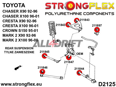 211846A: Rear trailing arm - front bush SPORT