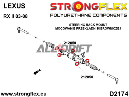 212050A: Steering rack bush SPORT