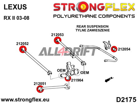 212054A: Rear stabilizer bush SPORT