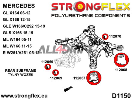 112070A: Rear differential – rear bush SPORT