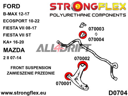 070001B: Front lower arm – front bush