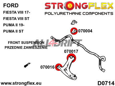 070017A: Front control arm – rear bush SPORT
