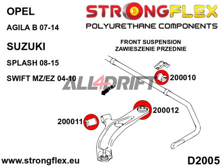 200012B: Front control arm – rear bush