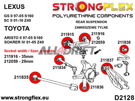 211837B: Rear track control arm Inner bush