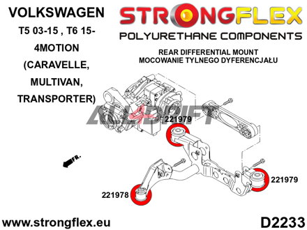 221978A: Rear differential mounting bush 4Motion - front SPORT