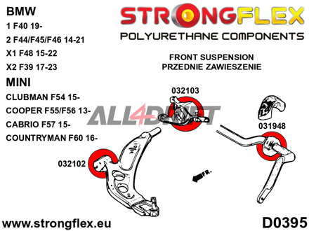 036111A: Full suspension  polyurethane bush kit SPORT