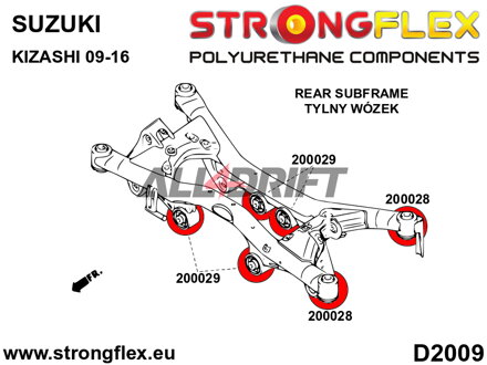 206166A: Full suspension polyurethane bush kit SPORT