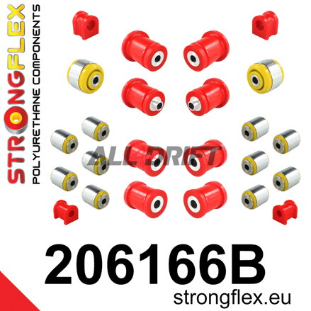 206166B: Full suspension polyurethane bush kit