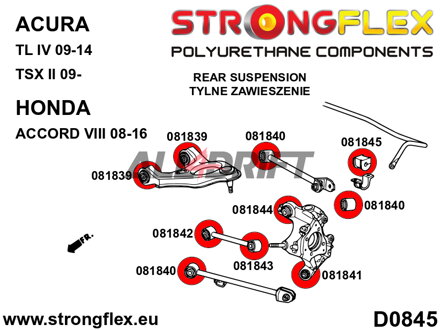 081844A: Rear upper arm to shock mount bush SPORT