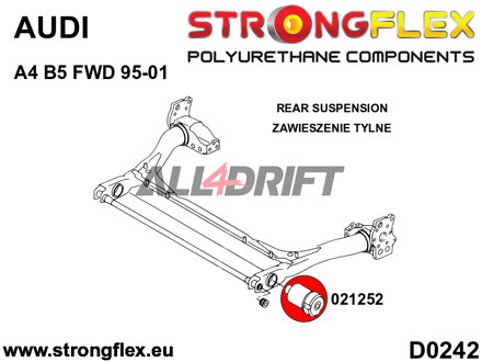 026278B: Front suspension and ream beam bush kit
