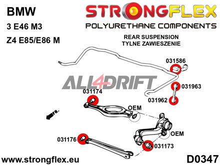 031173B: Rear trailing arm front bush
