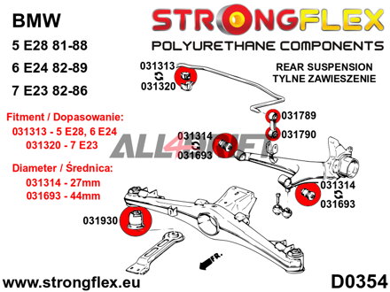 031789B: Rear anti roll bar link to anti roll bar bush