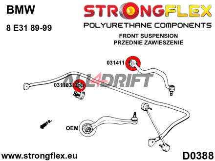 031411B: Front wishbone bush - rear
