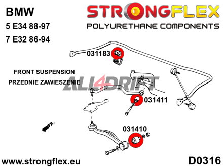 031411B: Front wishbone bush - rear