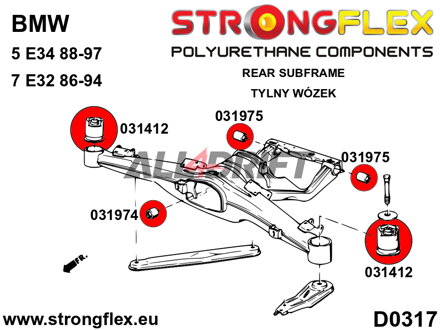 031412A: Rear beam mount bush SPORT