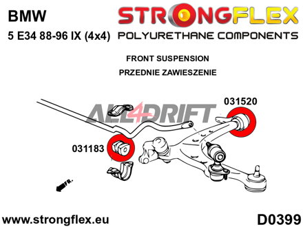 031520B: Front wishbone rear bush xi/xd/ix (4x4)