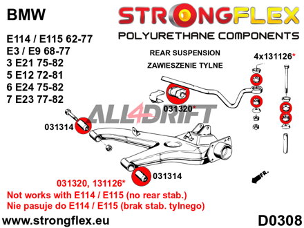 131126B: Front eye bolt mounting bush