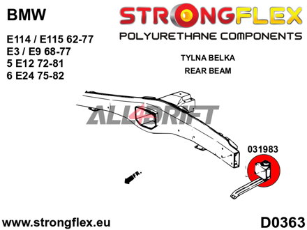 036126A: Rear suspension bush kit SPORT