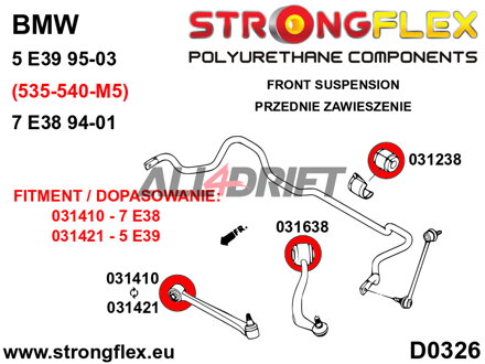 036234B: Full suspension bush kit E39 Touring