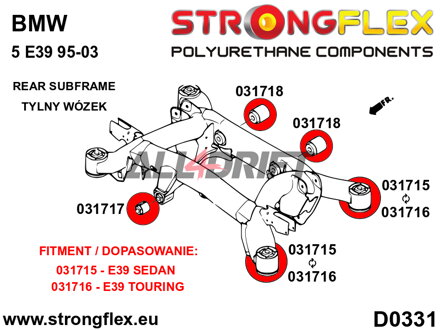 036234B: Full suspension bush kit E39 Touring