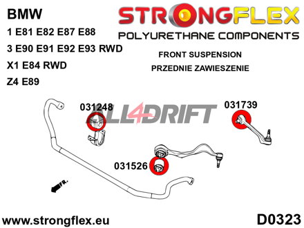 036215A: Full suspension bush kit SPORT