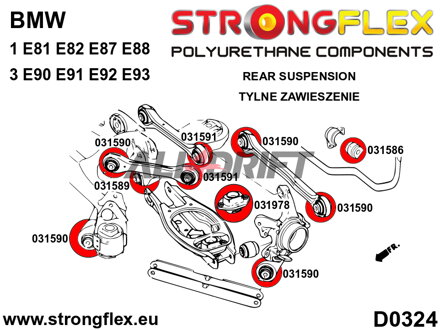 036215A: Full suspension bush kit SPORT