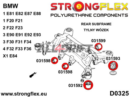036215A: Full suspension bush kit SPORT
