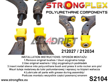 216281B: Front suspension bush kit
