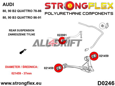 026286B: Full suspension polyurethane bush kit