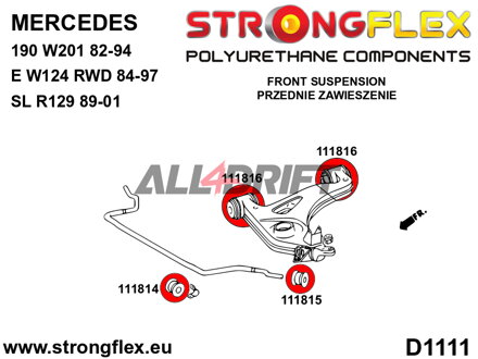 111815A: Front anti roll bar - outer bush SPORT