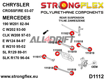 116243B: Full suspension bush kit