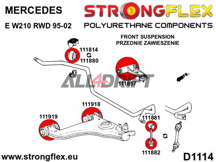 111880B: Front anti roll bar bush