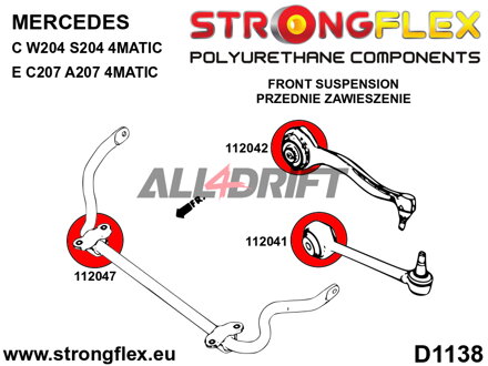 112047A: Front anti roll bar bush SPORT