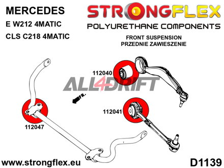 112047A: Front anti roll bar bush SPORT